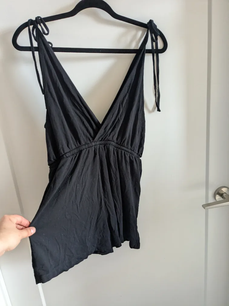 OK + FORT Black Tie Up Romper image indicator(3)