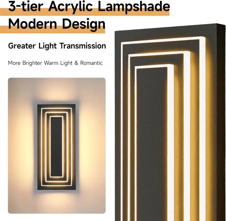 3 Tier Outdoor Wall Sconces BNIB image indicator(5)