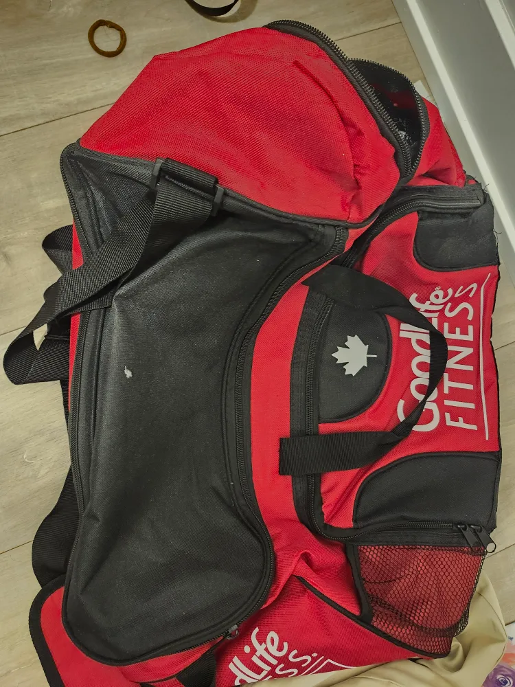 GoodLife Fitness Gym Bag - Red and Black #freecycle thumbnail