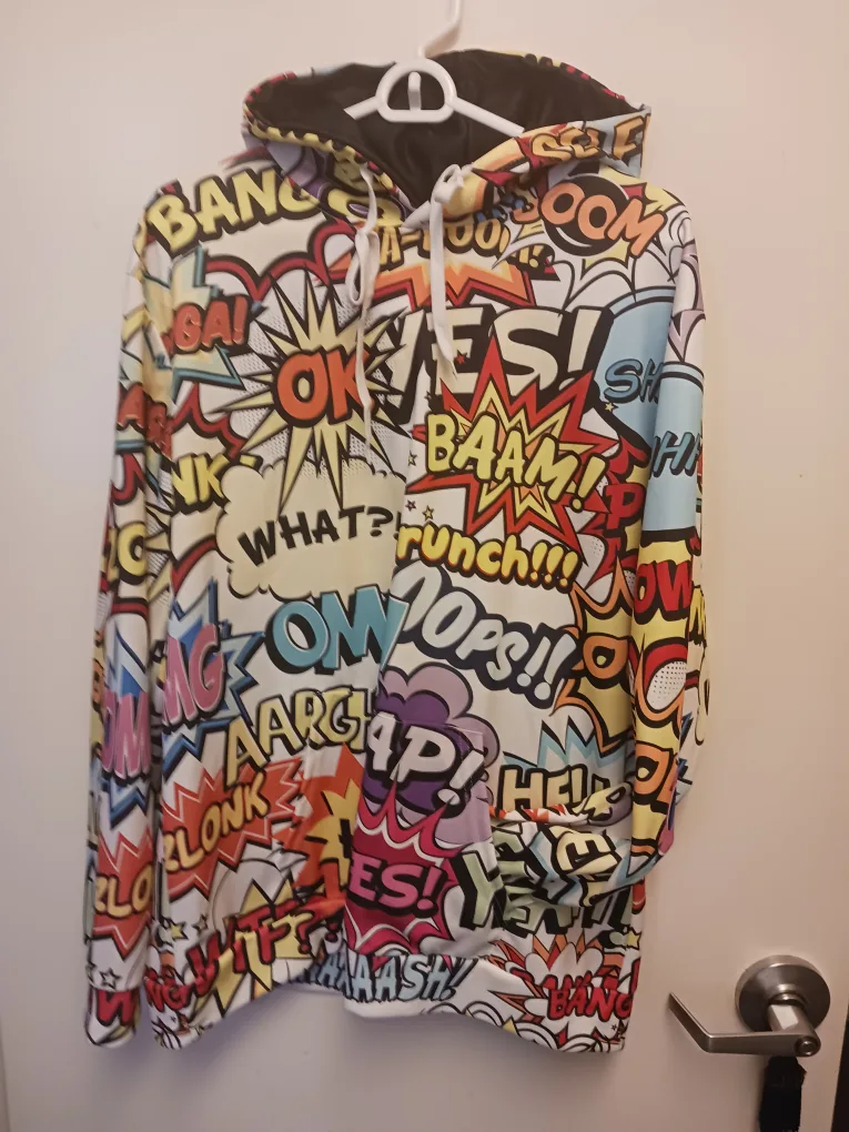 Comic Print Hoodie thumbnail