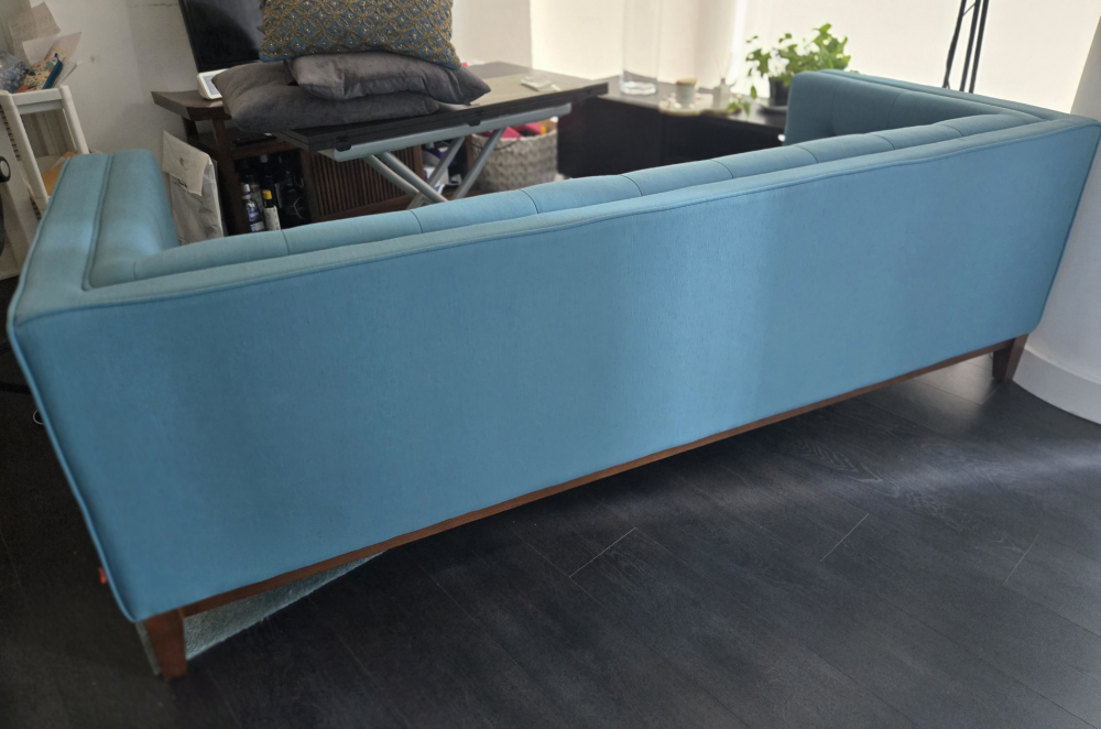 Gus Modern Azure Blue Sofa - photo 3