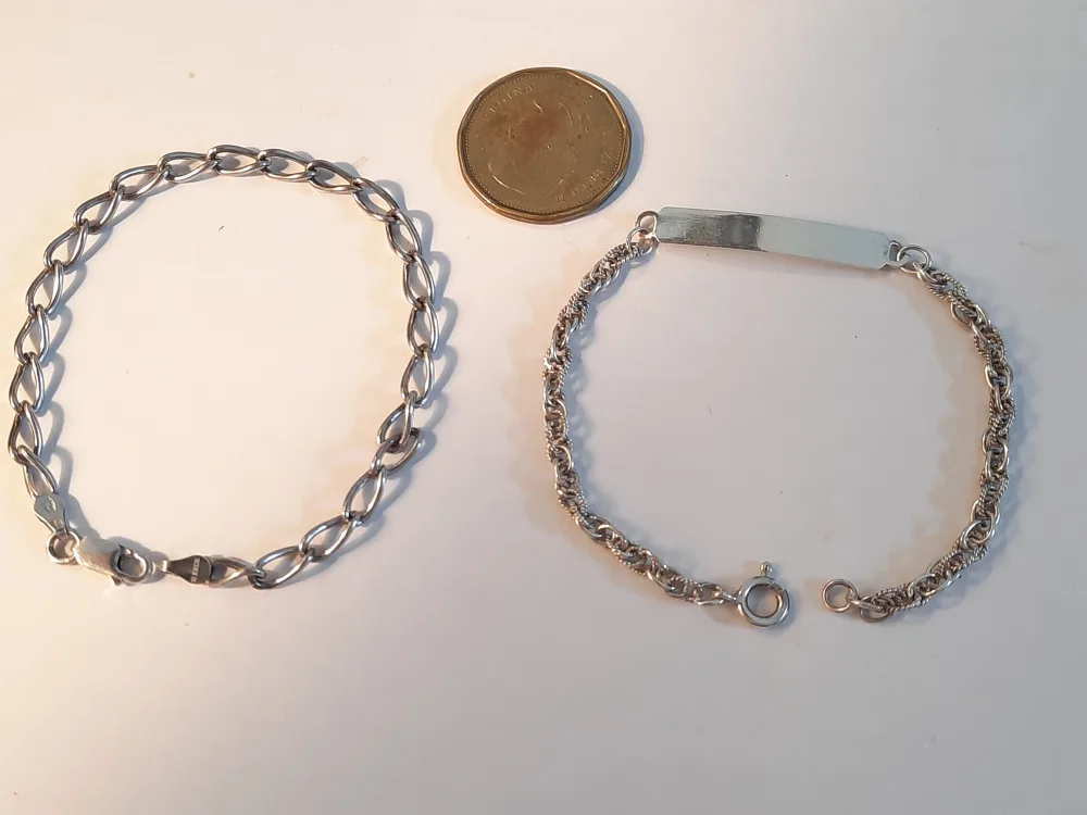 Two Lovely sterlingSilver Bracelets image indicator(2)