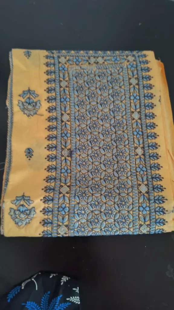 Embroidered Yellow Fabric thumbnail