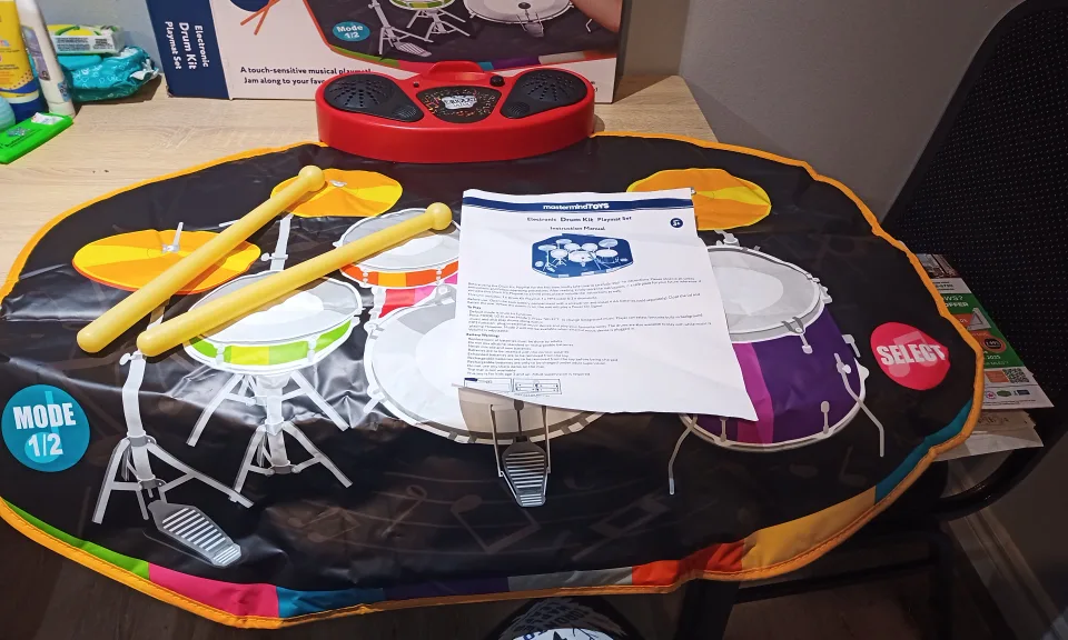 Mastermind Toys Electronic Drum Kit Playmat Set image indicator(2)