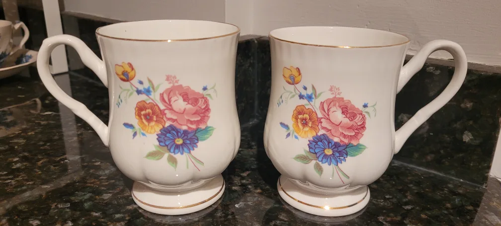 Crown Ceramics Fine Bone China Mugs - Set of 2 thumbnail
