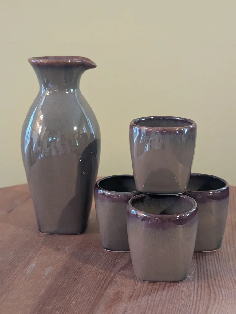 Glazed Ceramic Sake Set thumbnail