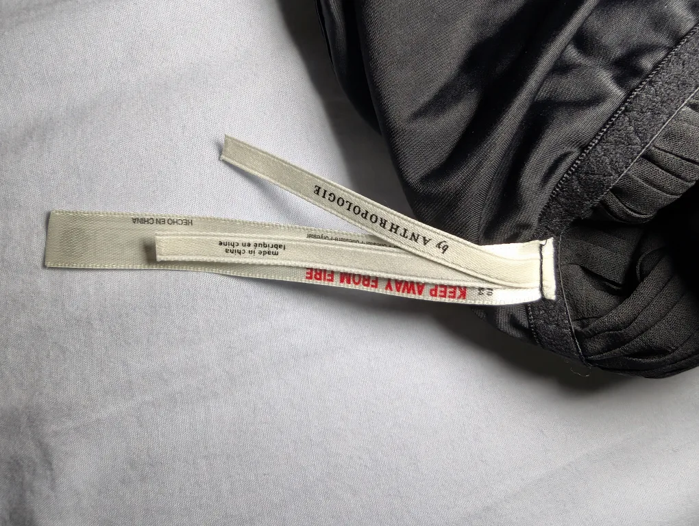 Anthropologie Black Ruffled Skirt - Size M image indicator(6)