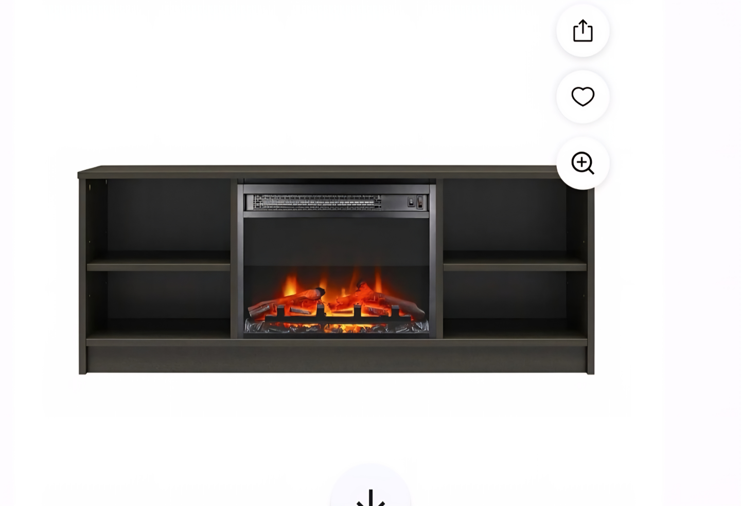 Dark Wood Entertainment Center with Electric Fireplace