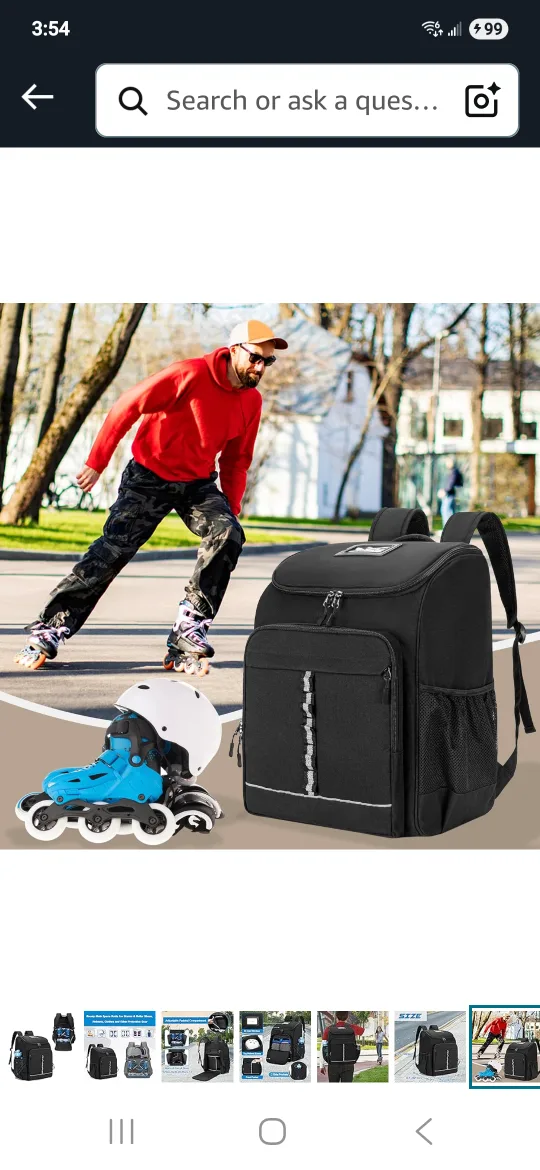 Black Roller Skate Backpack image indicator(4)