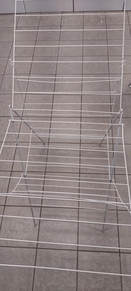 White Foldable Clothes Drying Rack thumbnail