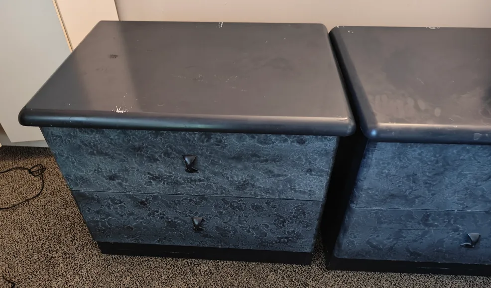 Two Navy Blue Bedside Dresser Set 💖🧡 image indicator(3)