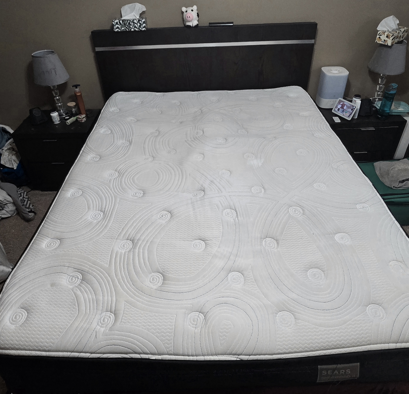Queen pillow top mattress and boxspring