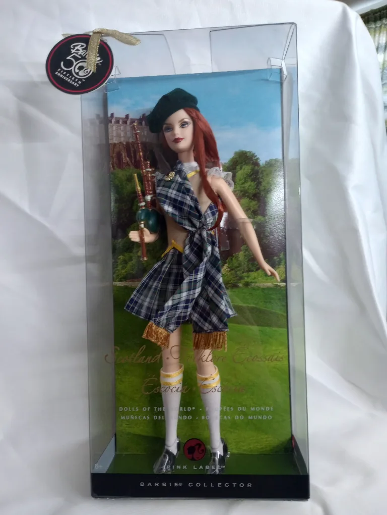 Dolls of the World Scotland Barbie Doll thumbnail