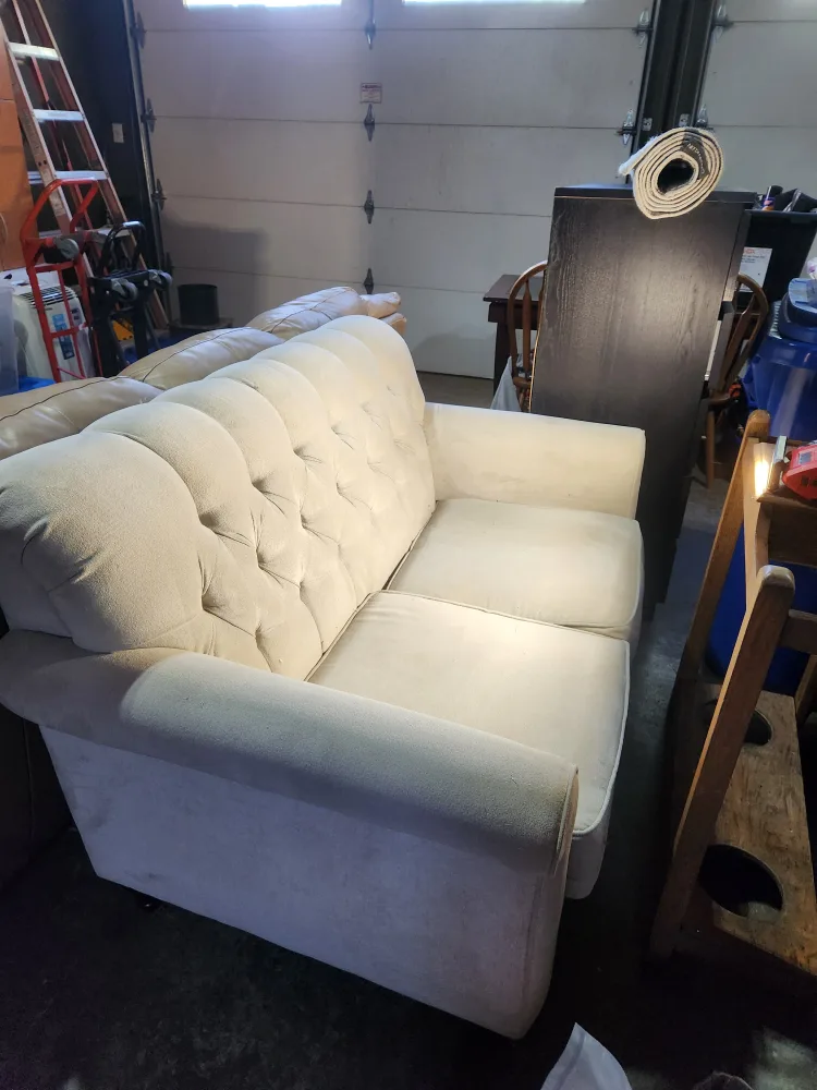 Cream Loveseat Sofa - 42" x 34" x 57" thumbnail