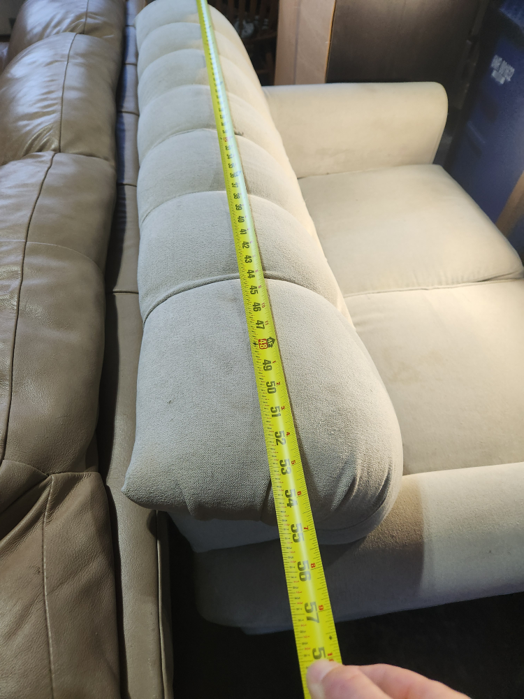 Cream Loveseat Sofa - 42" x 34" x 57" - photo 4