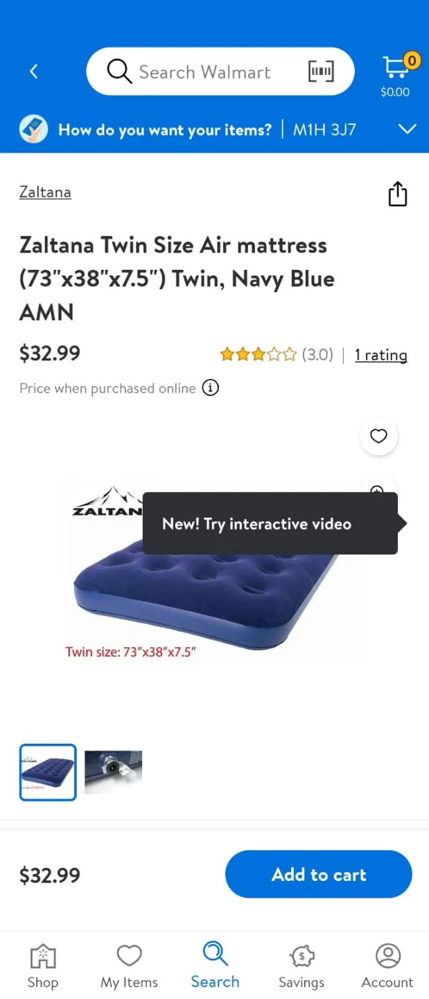 Air Mattress and Pump Combo thumbnail