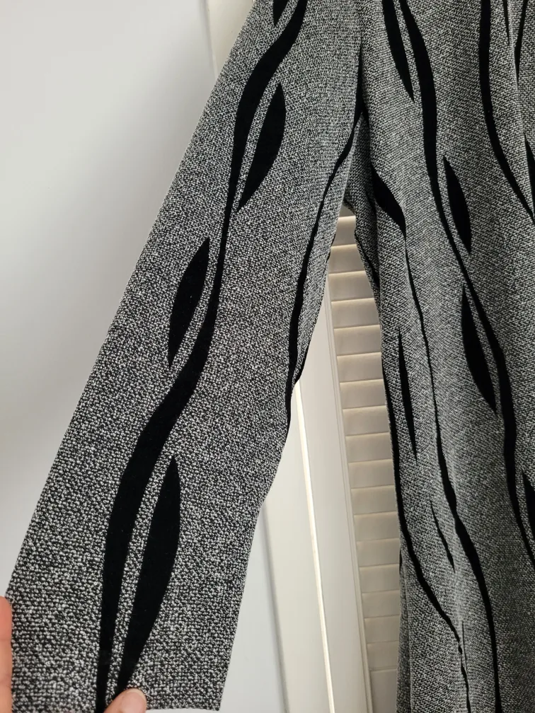 Grey & Black Patterned Dress image indicator(4)