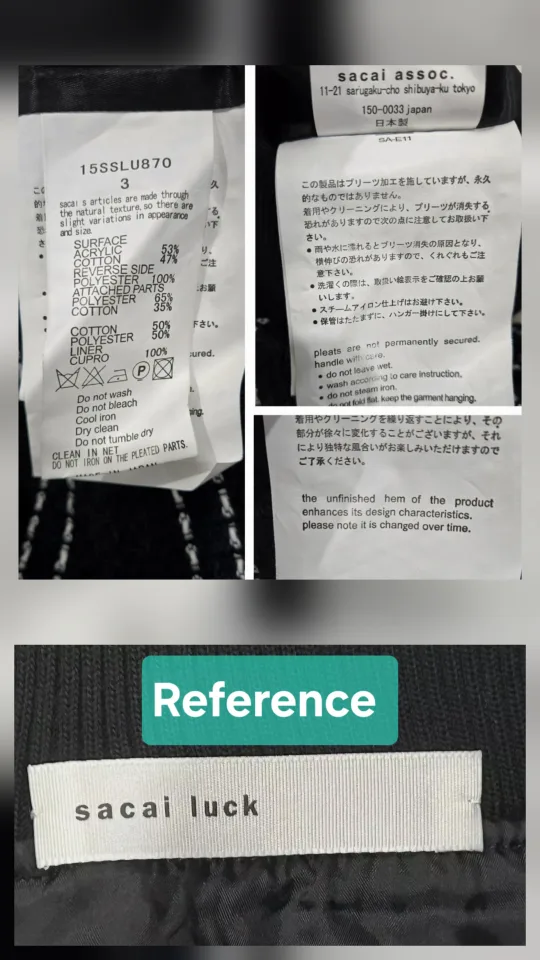 Japanese Brand Sacai Luck Side Pleated Tweed Skirt Size M/L image indicator(7)