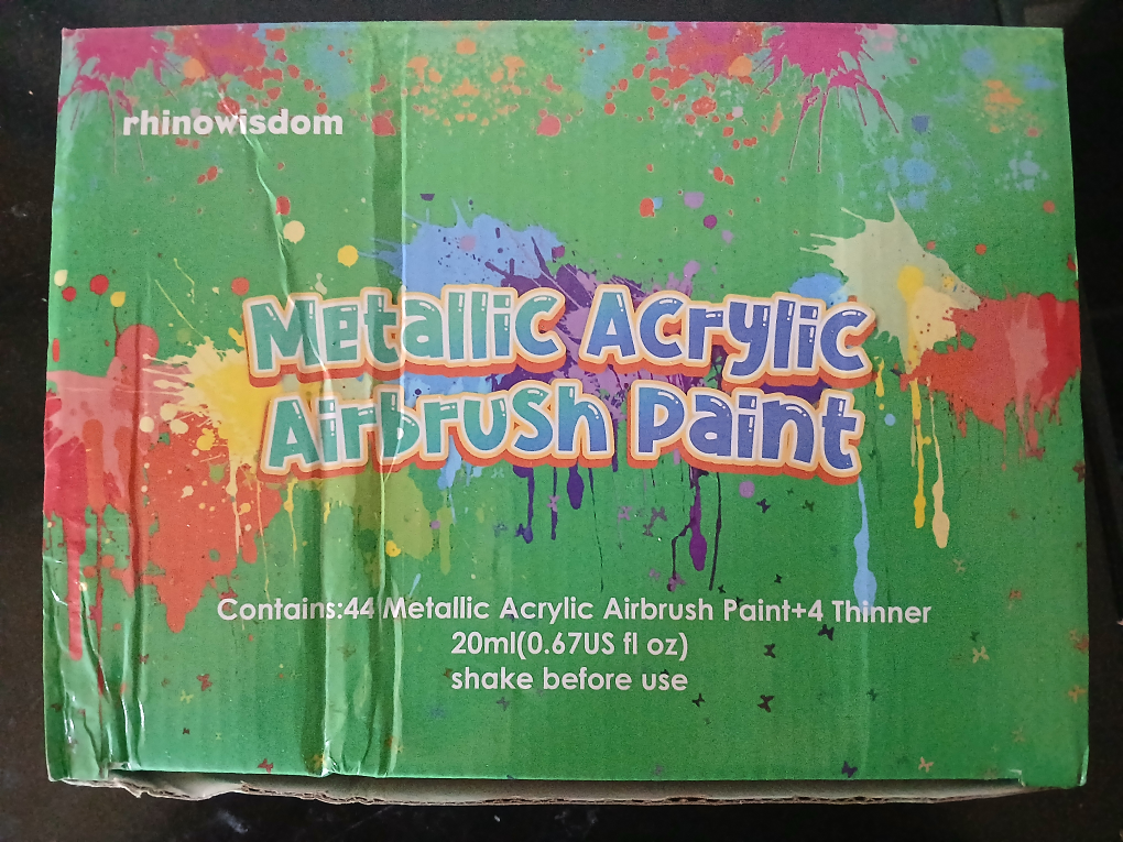 Rhinowisdom Metallic Acrylic Airbrush Paint Set