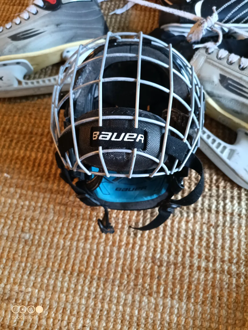 All Hockey Gear Lot –6 Skates + Helmet + Glove + 3 Sticks image indicator(7)