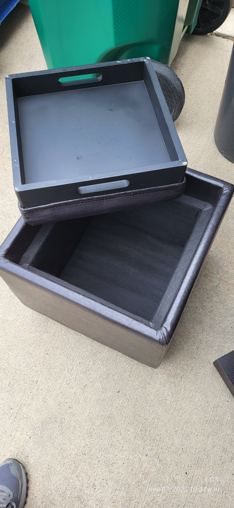 Black Storage Ottoman - photo 2