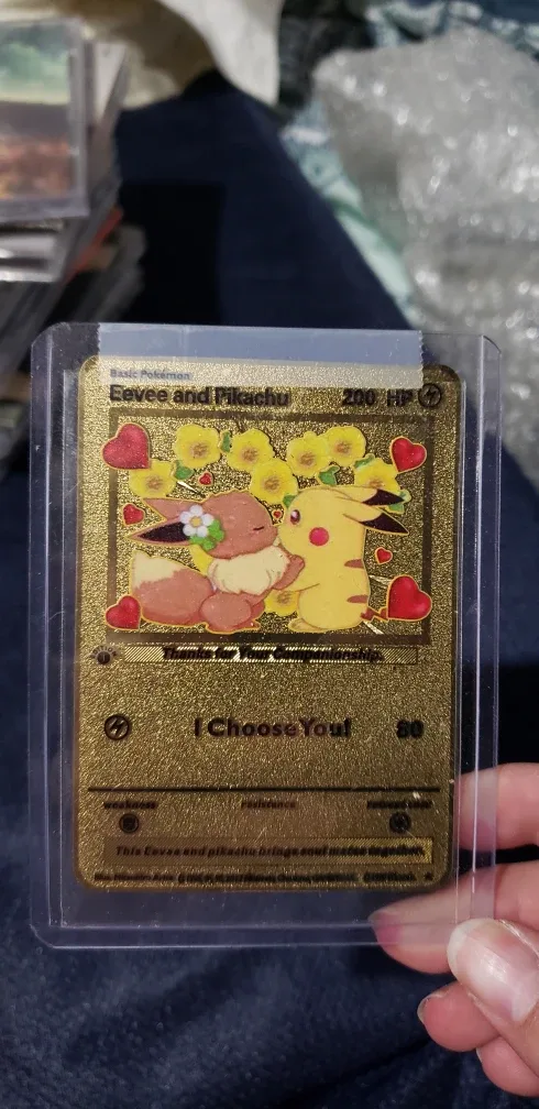 Eevee and Pikachu Gold Card thumbnail