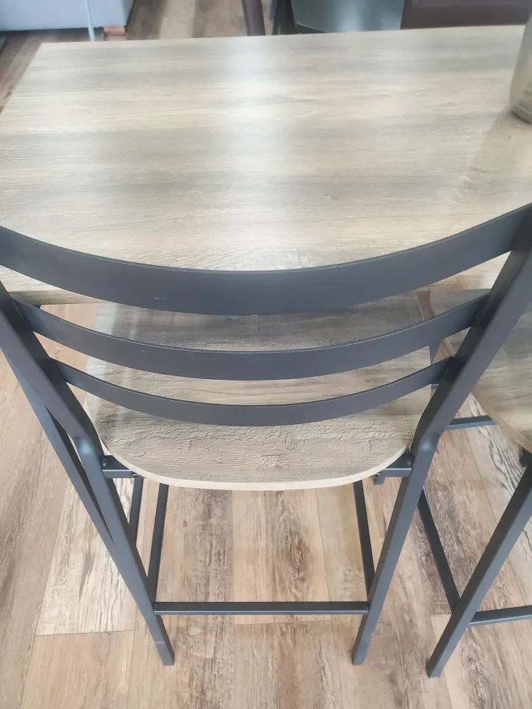 Counter Height Table With Stools and shelves (New In Box) image indicator(6)