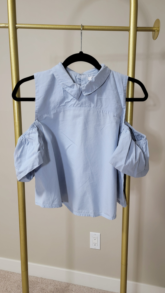 Ardene Light Blue Cold Shoulder Top - photo 3