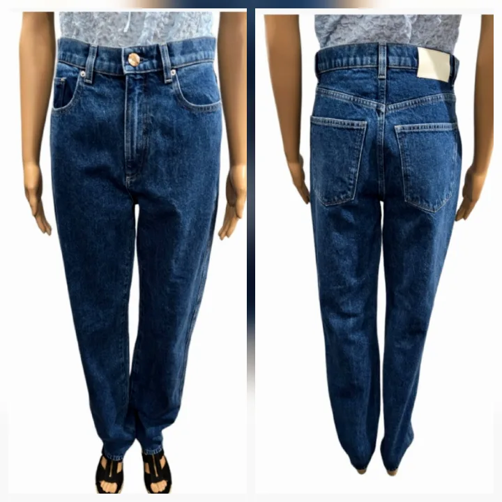 DL1961 Demi High Rise Relaxed-Fit Straight Leg Jeans Size 25-26 image indicator(4)