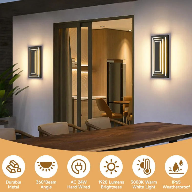 3 Tier Outdoor Wall Sconces BNIB image indicator(6)