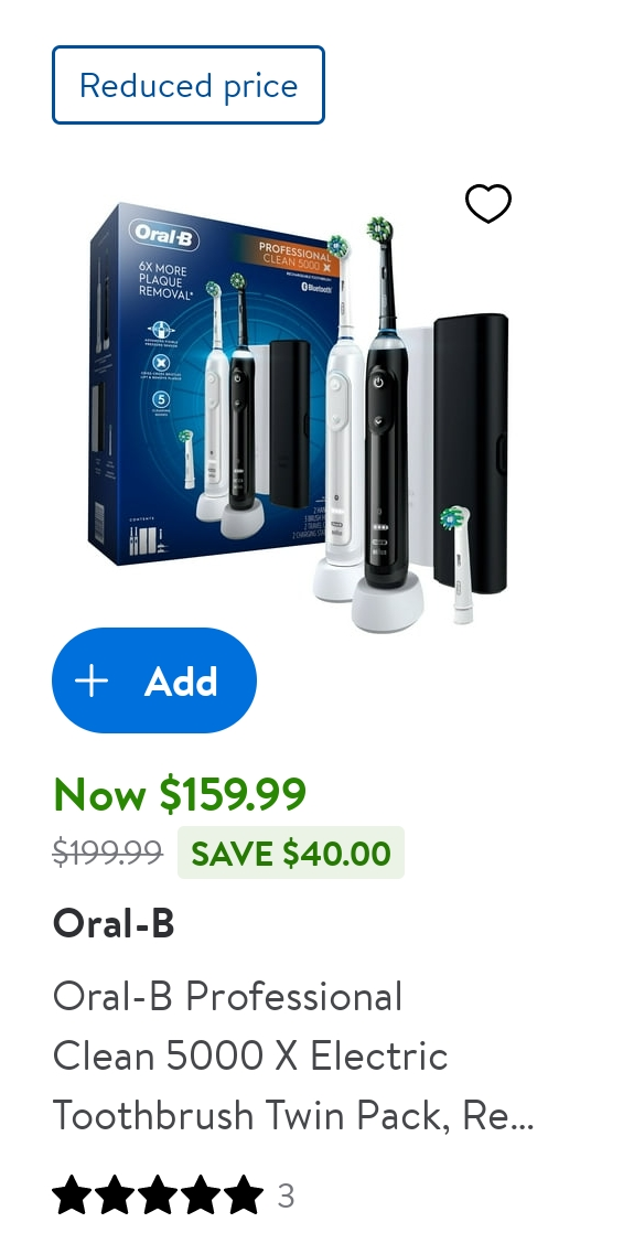 Oral-B Pro Clean 5000 X Electric Toothbrush