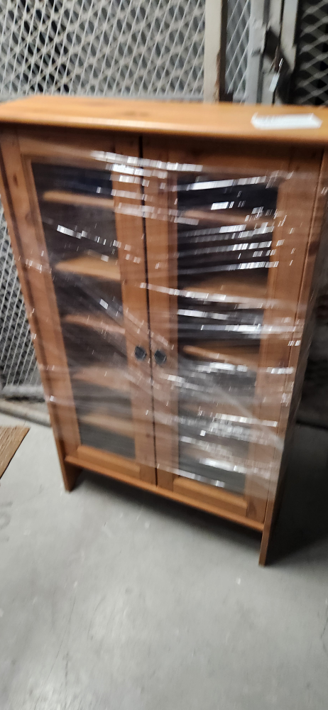Wood Cabinet with Glass Doors - photo 5