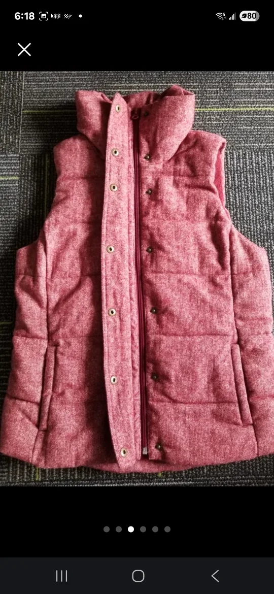 OLD NAVY Vest, Fleecy Linning, Pinck Thick Warm image indicator(4)