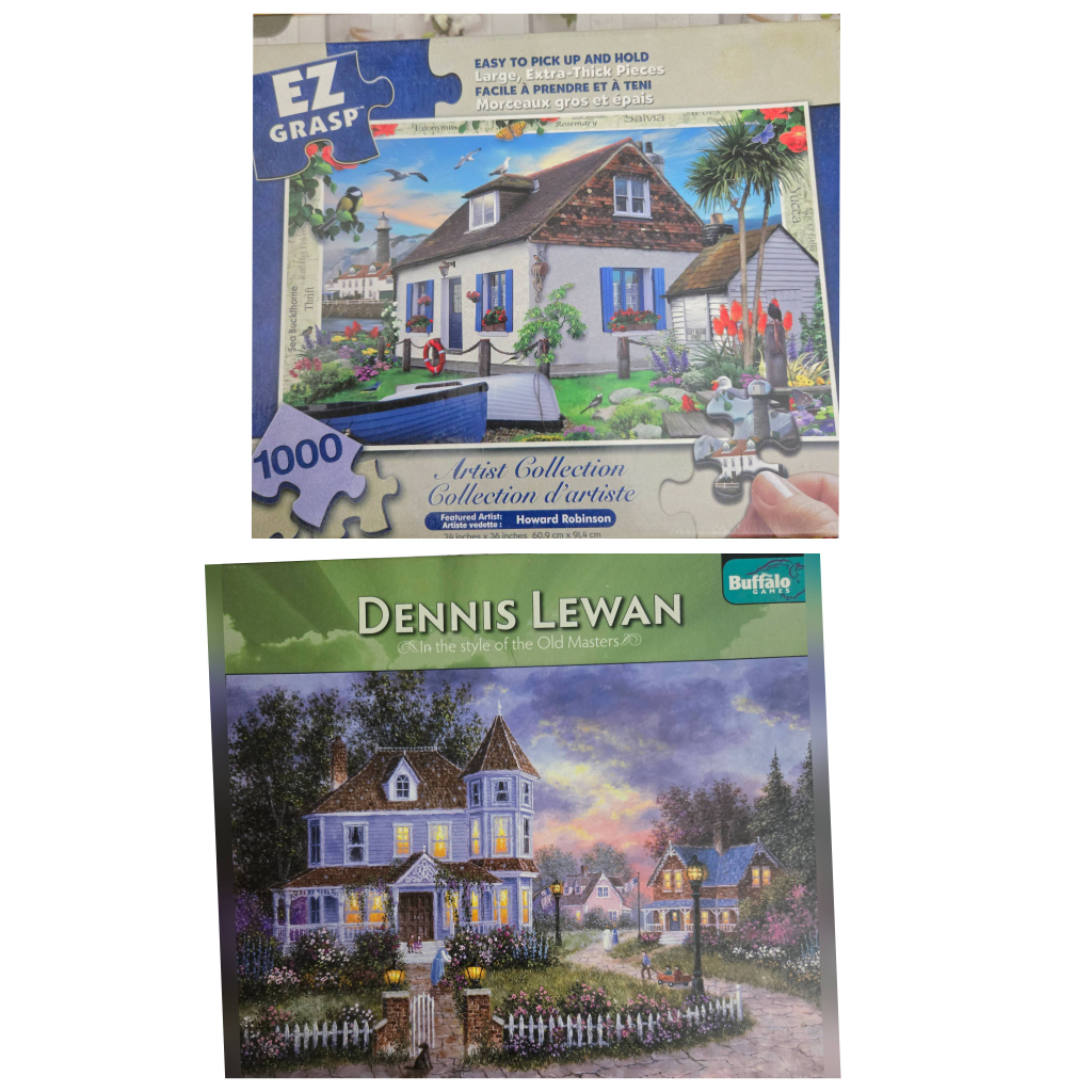 Two Jigsaw Puzzles, 1000 Pieces Each