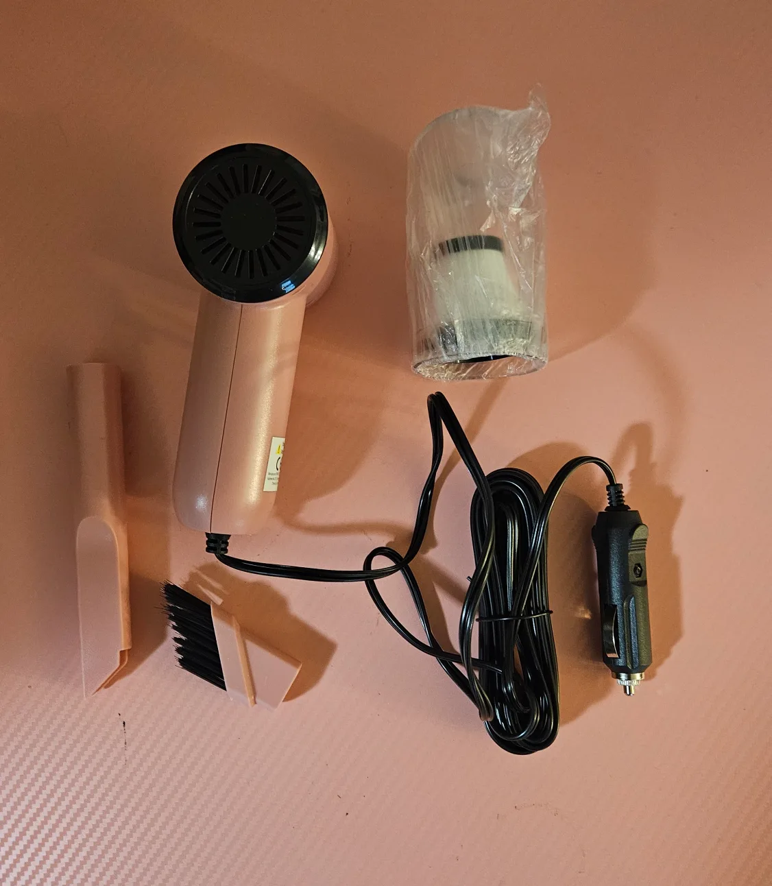 Car Vacuum/Dust Collector - Pink, New in Box thumbnail