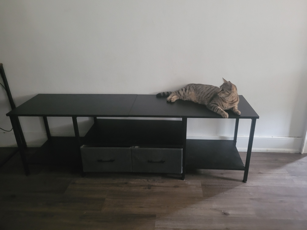 Black TV Stand with Drawers - photo 2