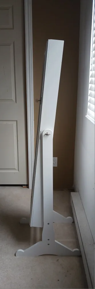 White Standing Jewelry Armoire w/full-length mirror image indicator(3)