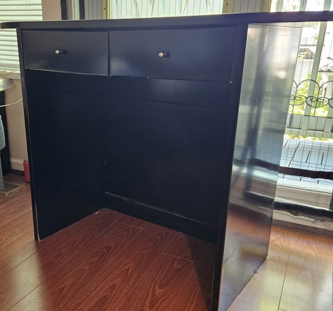 Black Console Table with Drawers