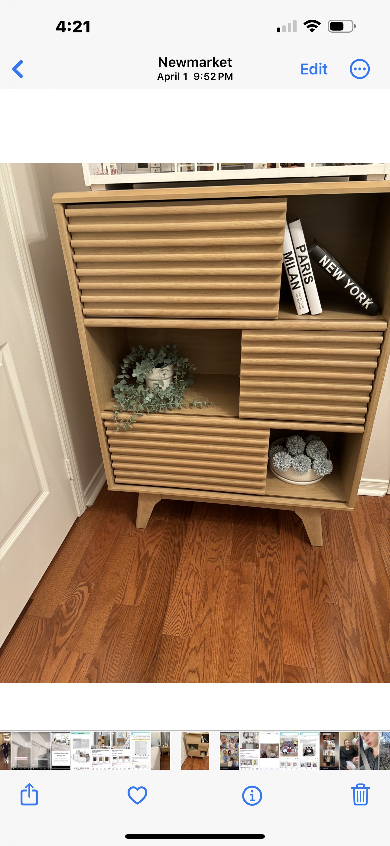 Three tier display cabinet & End table