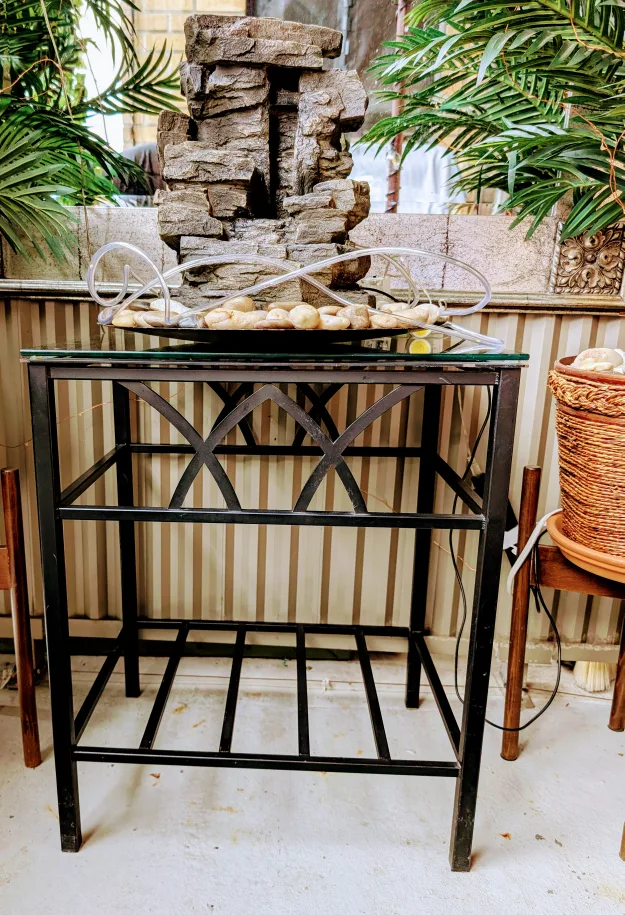 Black Metal and Glass Table image indicator(2)