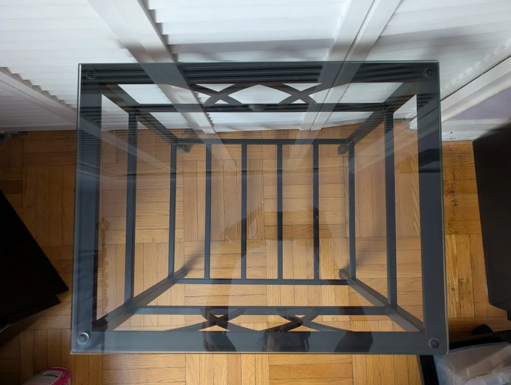 Black Metal and Glass Table image indicator(3)