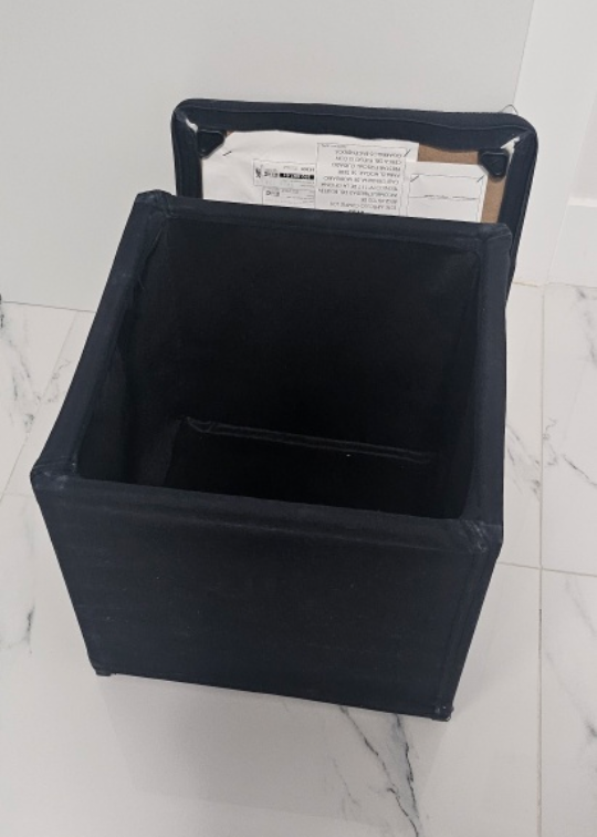 Black Storage Ottoman - photo 2