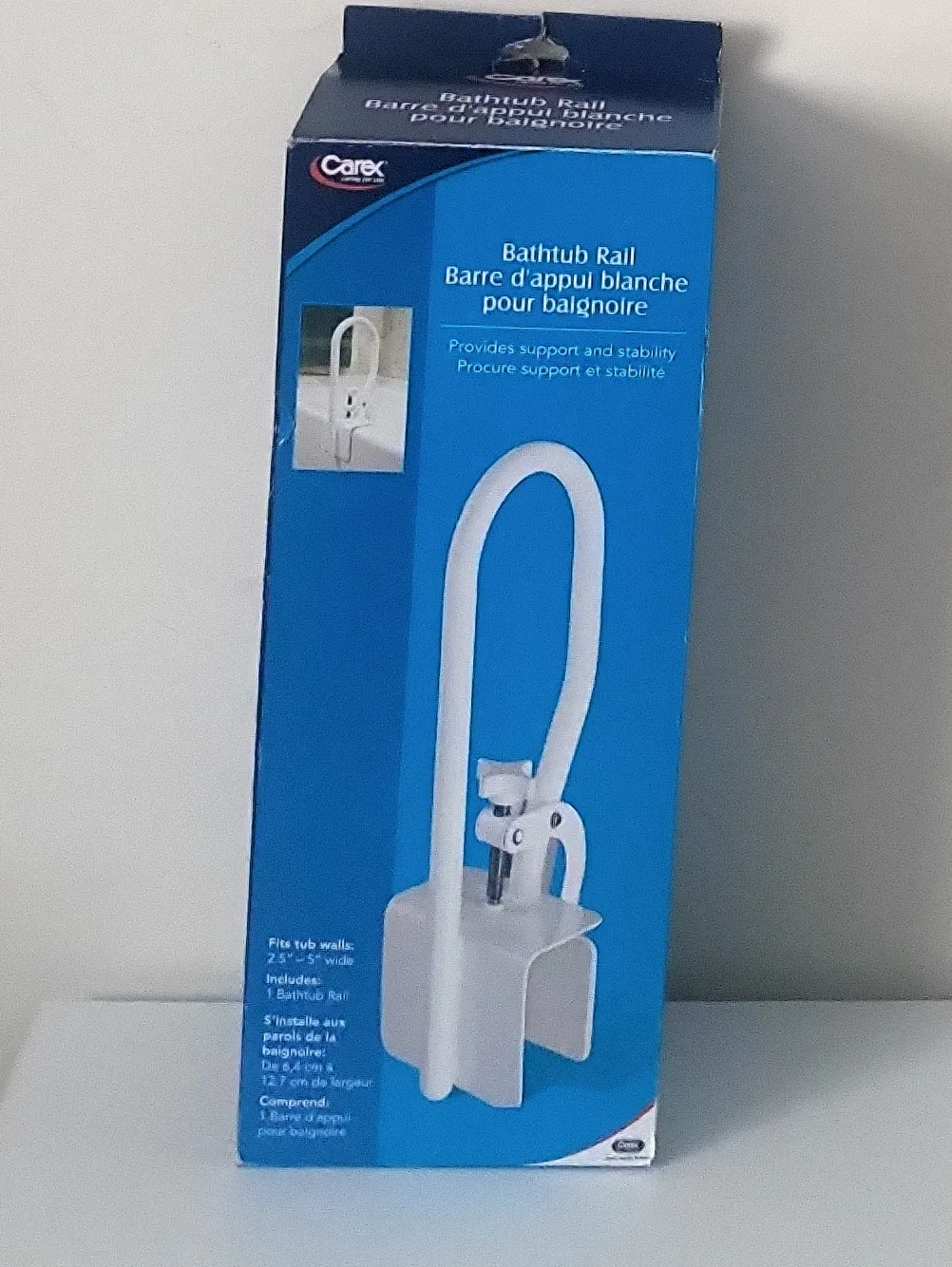 Carex White Bathtub Rail image indicator(6)