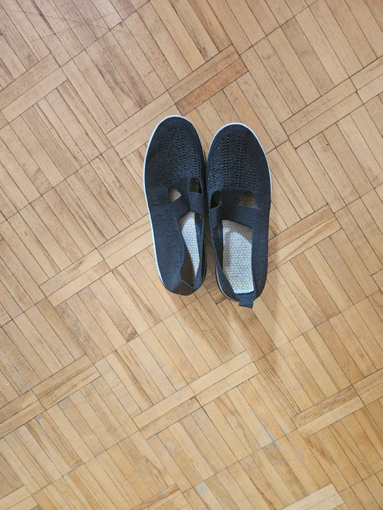 Black Slip on womens shoes thumbnail