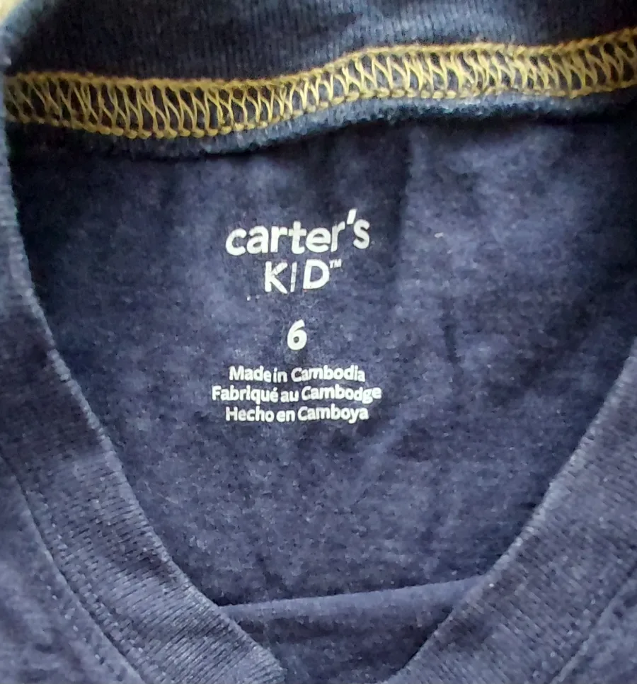 Carter's Kid Size 6 Dinosaur Long Sleeve Shirt image indicator(2)