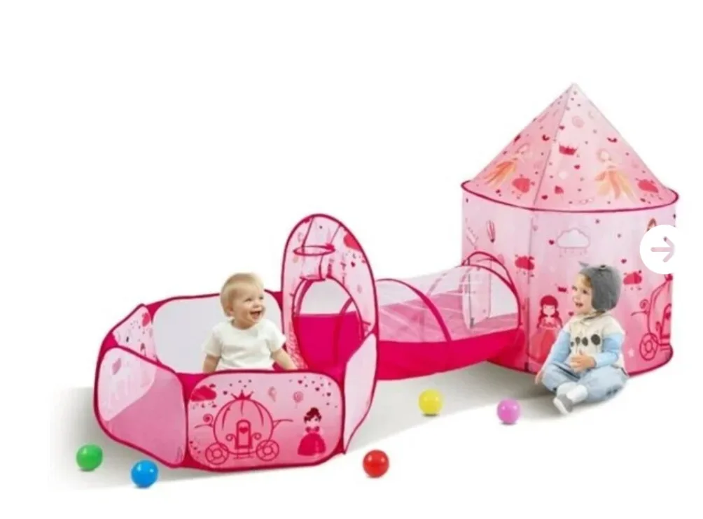 New VEVOR 3 in 1 Princess Theme Kids Play Tent with Tunnel thumbnail