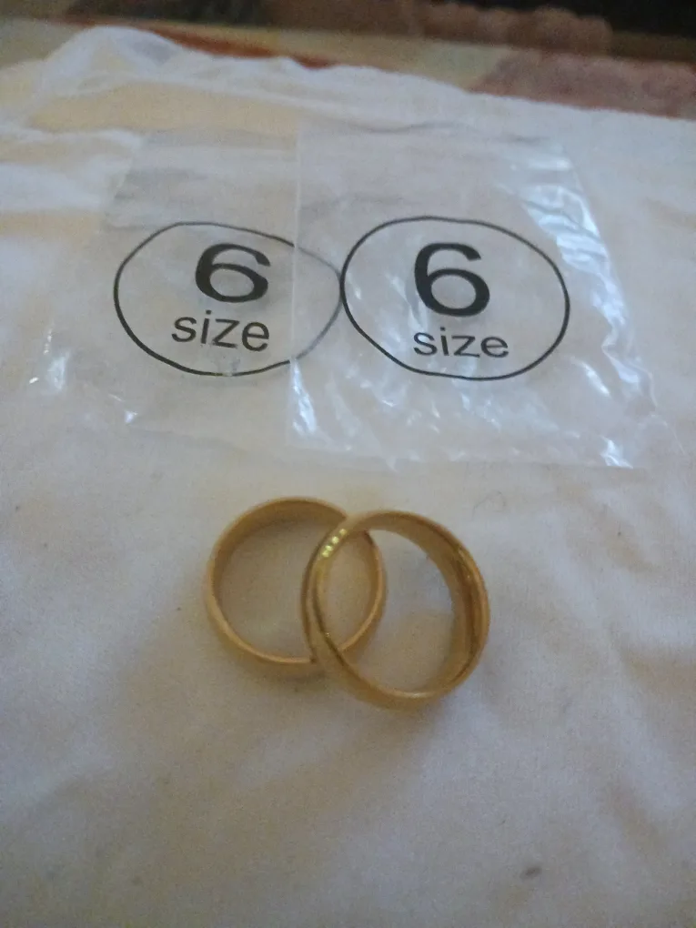 Set of 2 - Gold Colored Rings thumbnail
