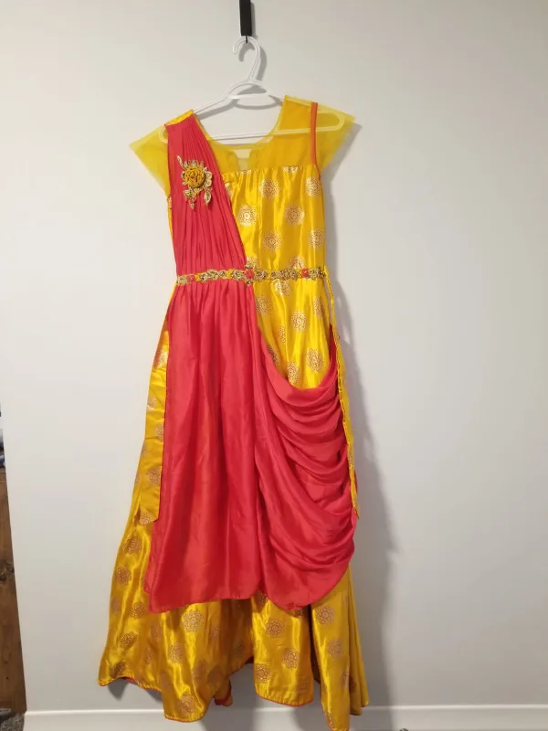 Yellow and Red Dress