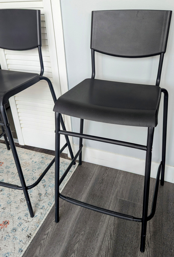 Black Bar Stools - Set of 2 (IKEA STIG) - photo 2