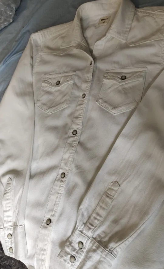 Gap 1969 White Western Shirt - Size M image indicator(3)